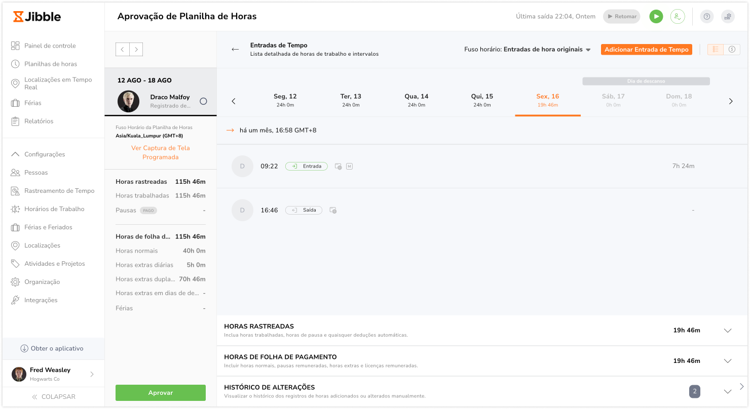 pay period timesheet